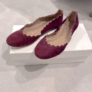 Chloe Scalloped Flats Sz 7